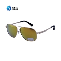 Hand Polished China Fashion Mirror Double Bridge UV400 Polarized Metal Sunglasses Unisex